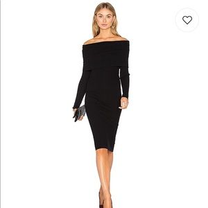 ONLY WORN ONCE Revolve - Line & Dot Black Off Shoulder Dress